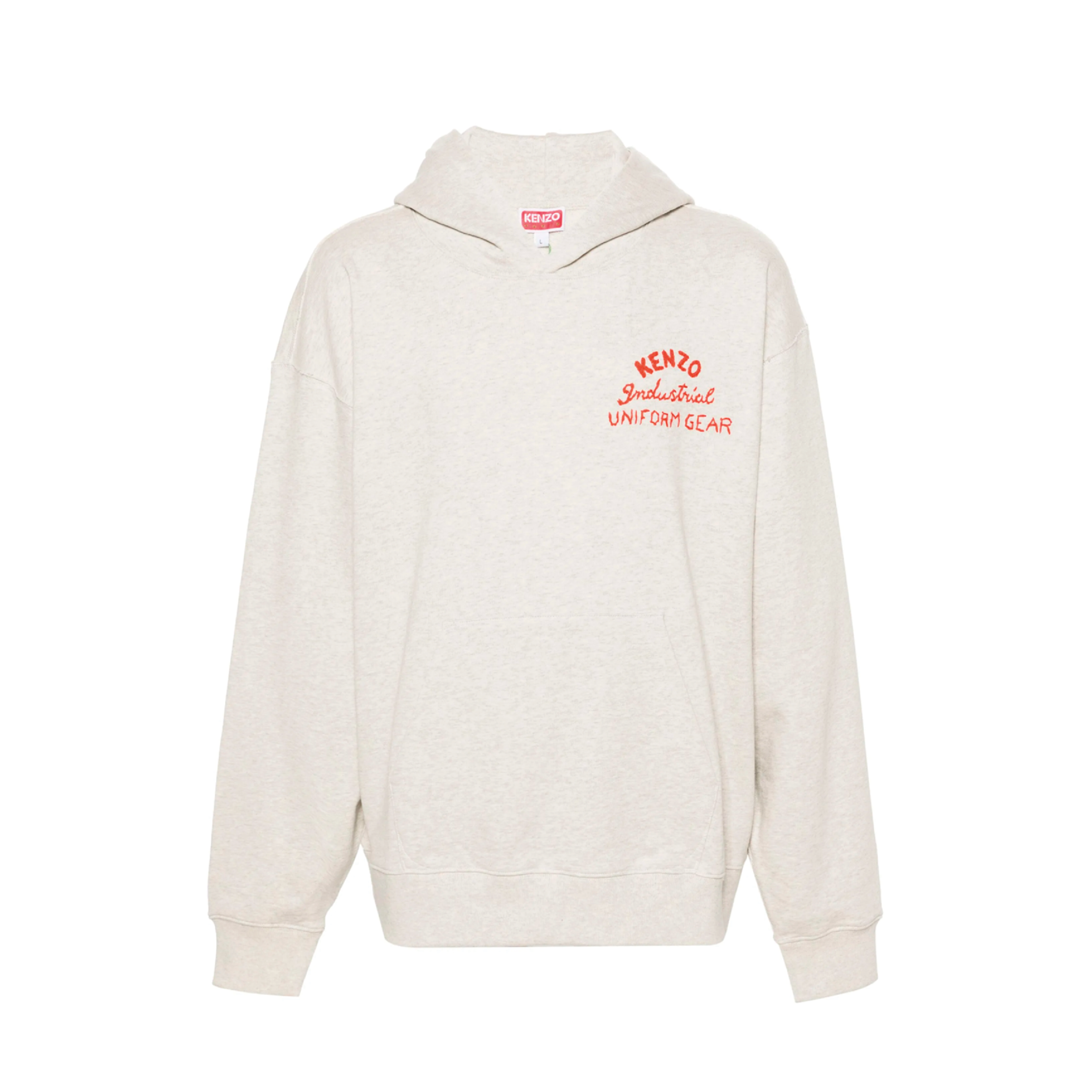 HOODIE GREY LOGO RED