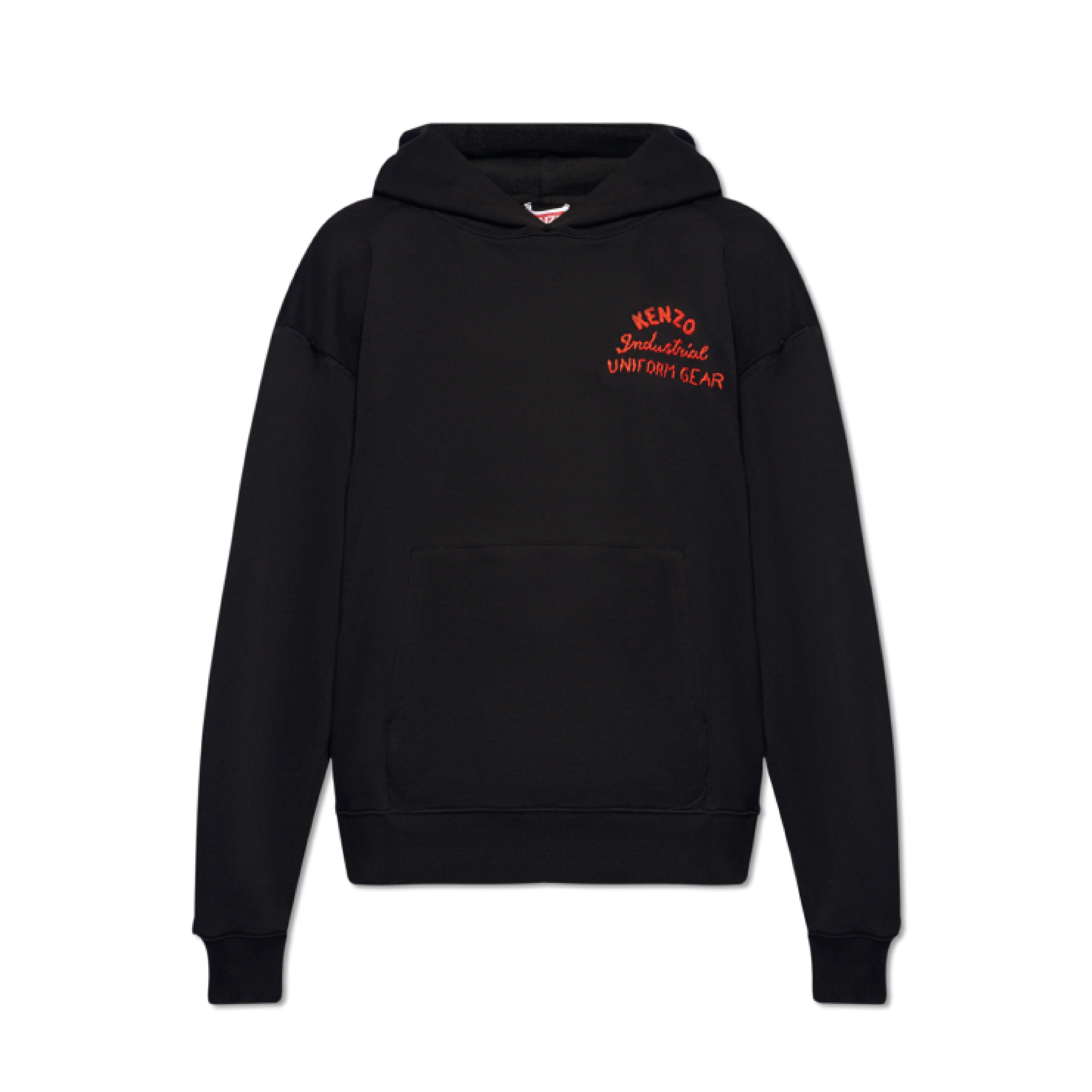 HOODIE BLACK LOGO RED