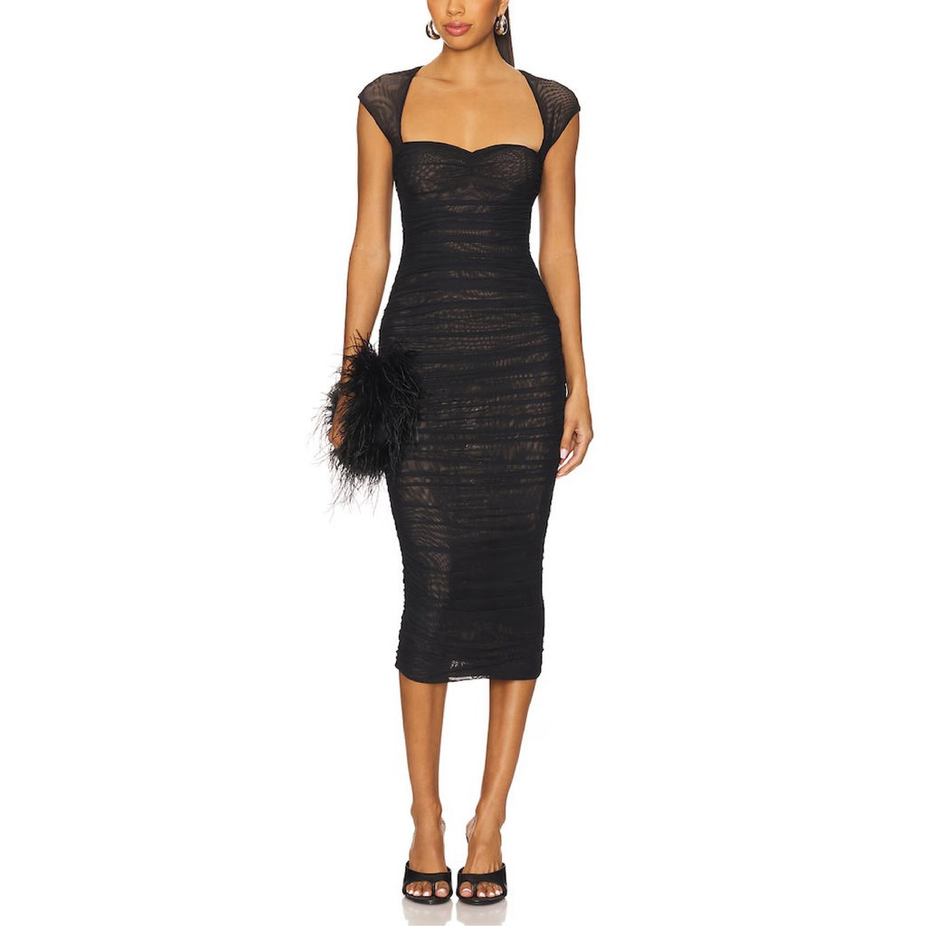 DRESS BLACK KYLIE MESH