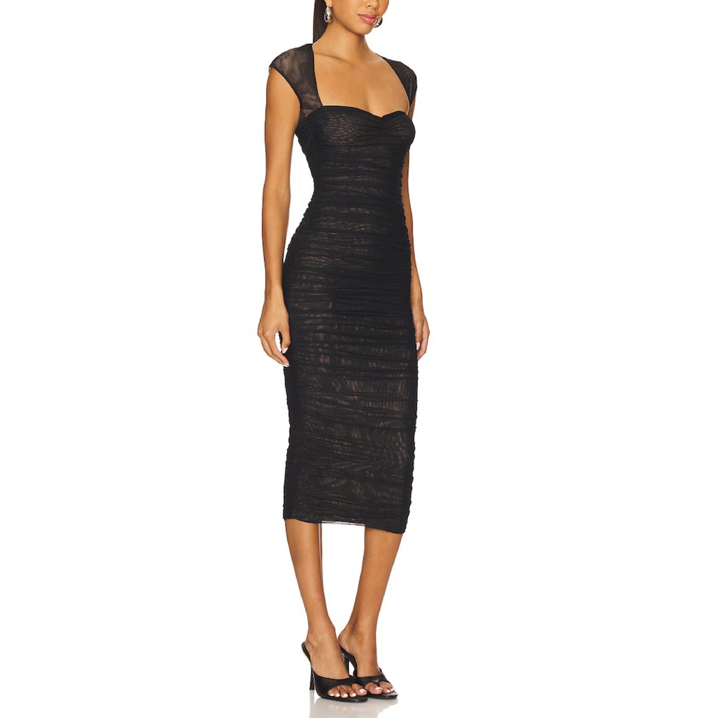 DRESS BLACK KYLIE MESH