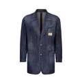 BREASTED JACKET COMBINED COLOR BLUE