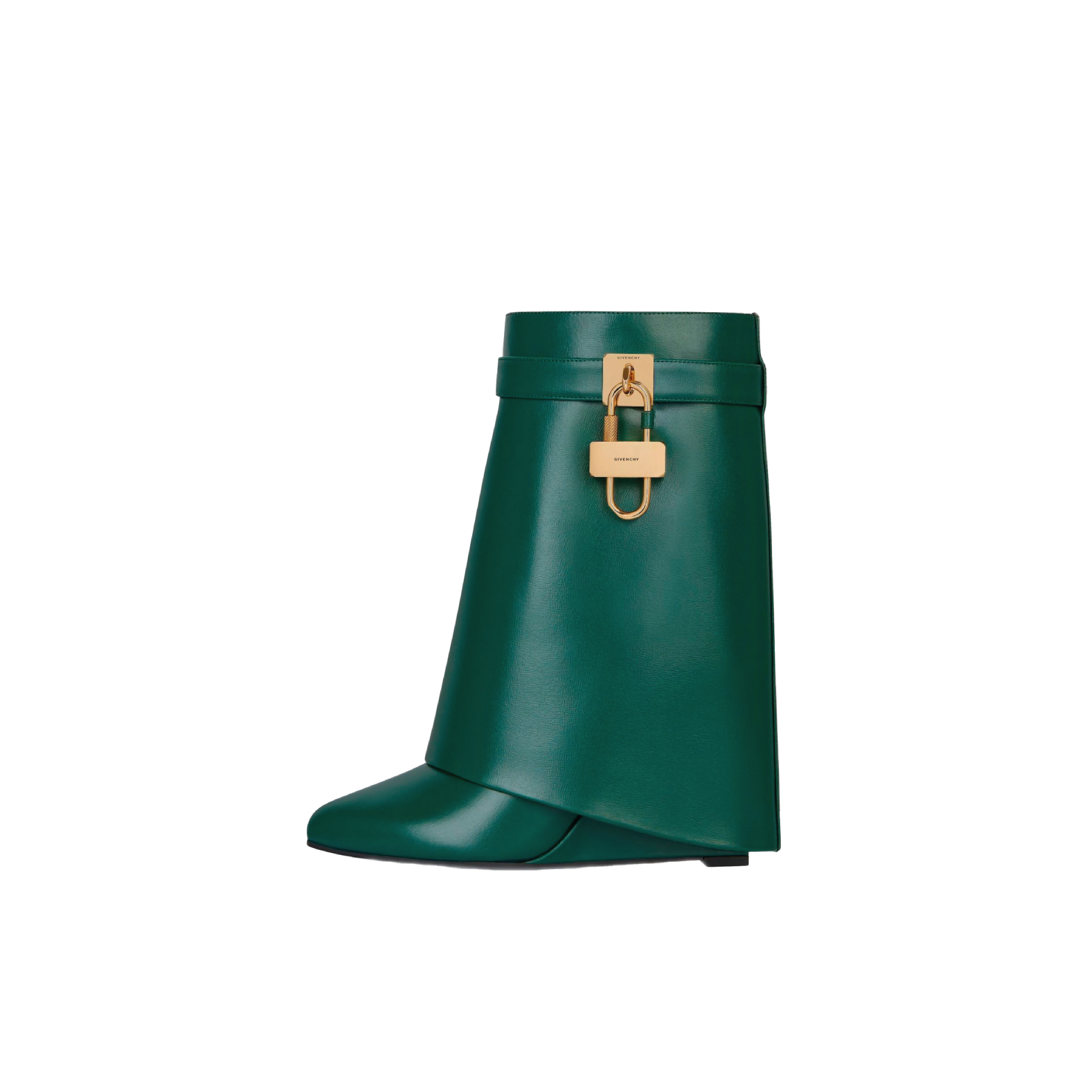 SHARK ANKLE BOOTS EMERALD GREEN LEATHER