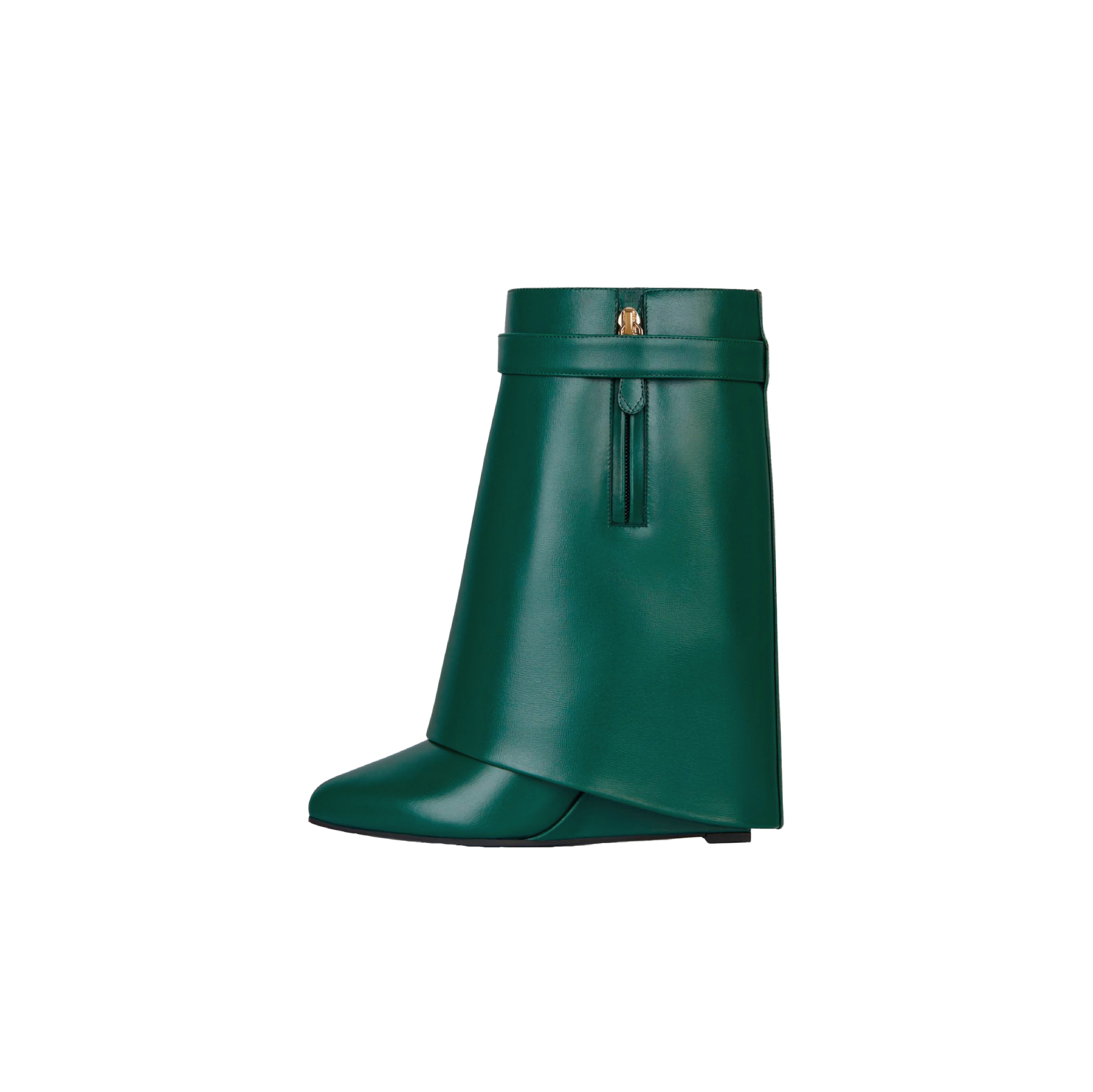 SHARK ANKLE BOOTS EMERALD GREEN LEATHER