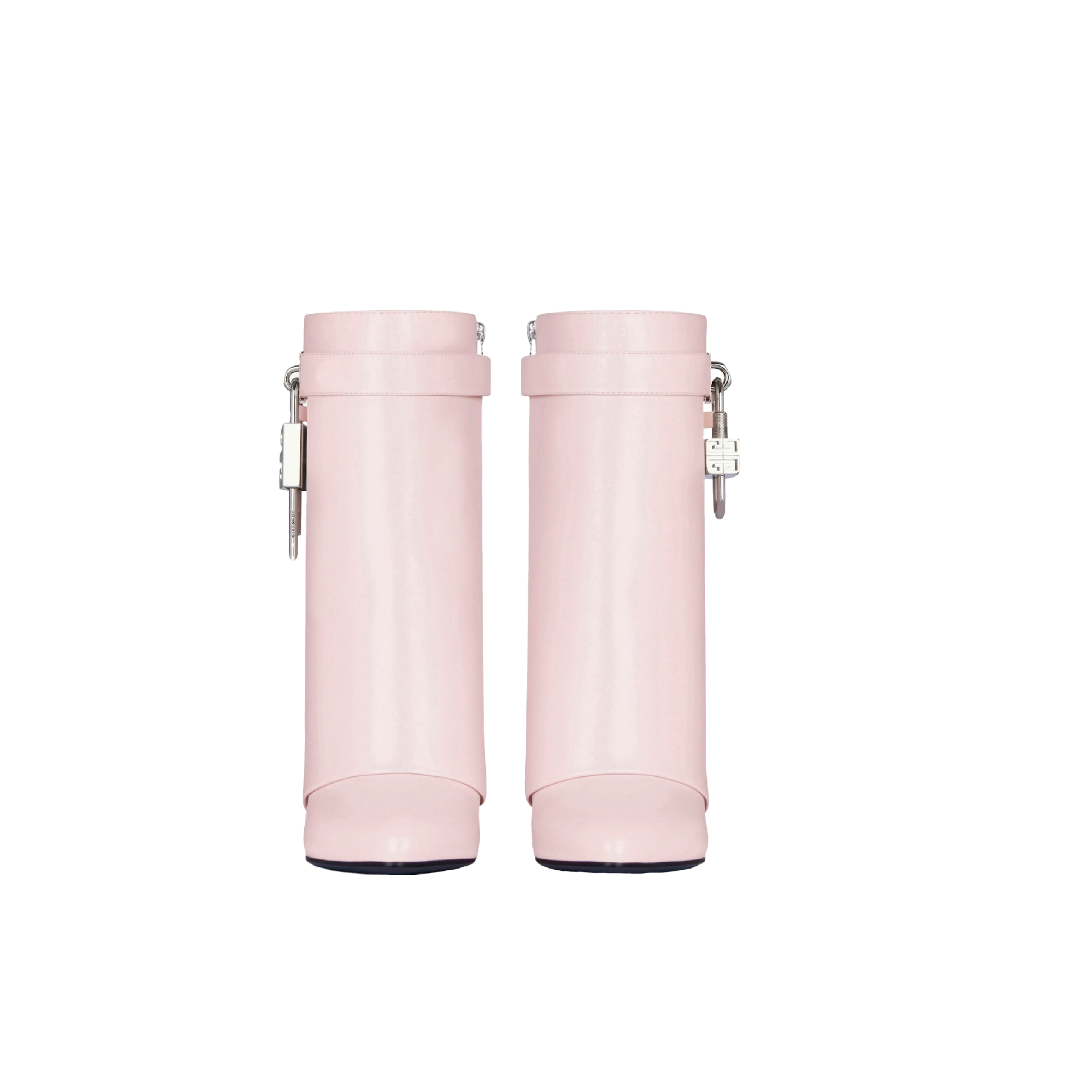 SHARK ANKLE BOOTS LIGHT PINK LEATHER