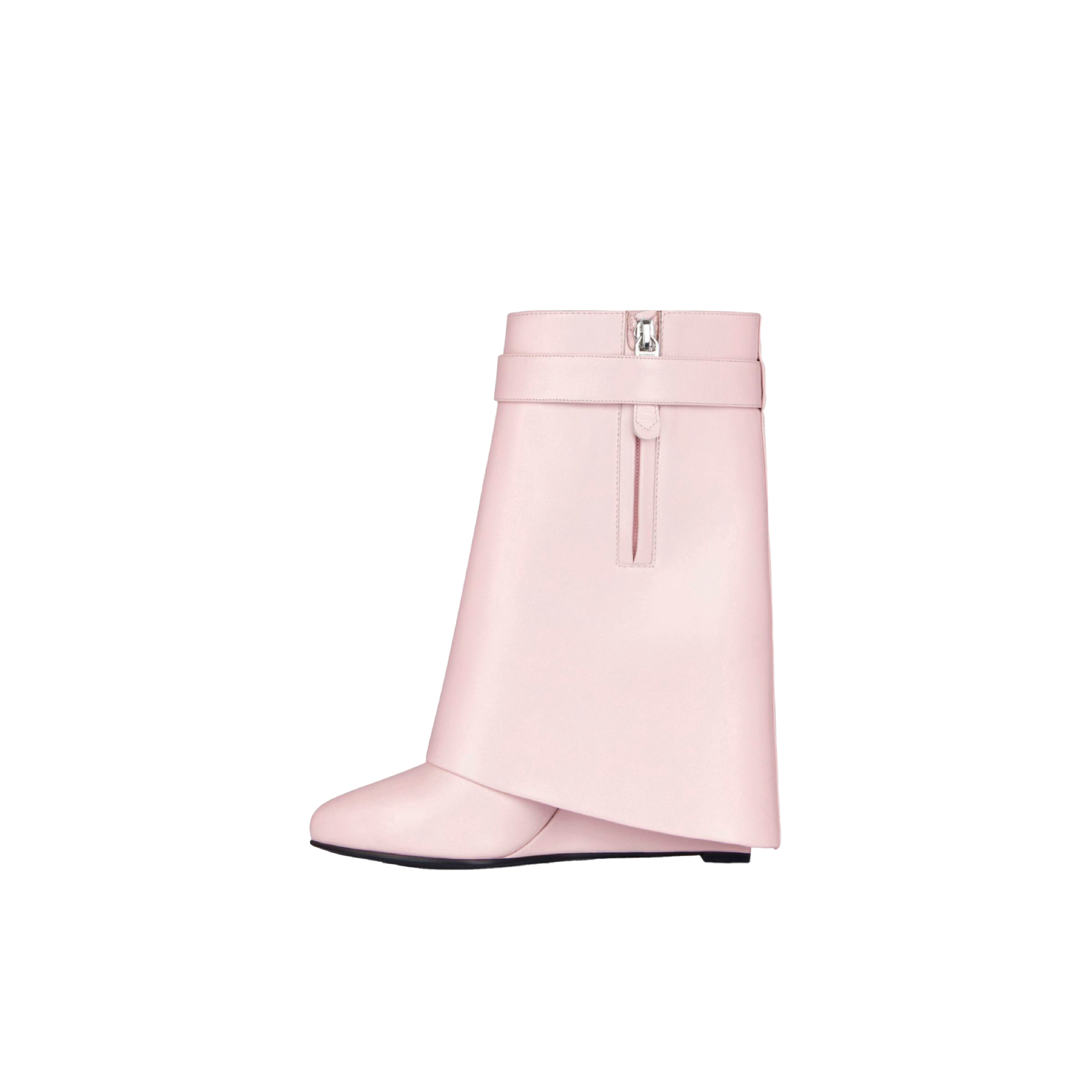 SHARK ANKLE BOOTS LIGHT PINK LEATHER