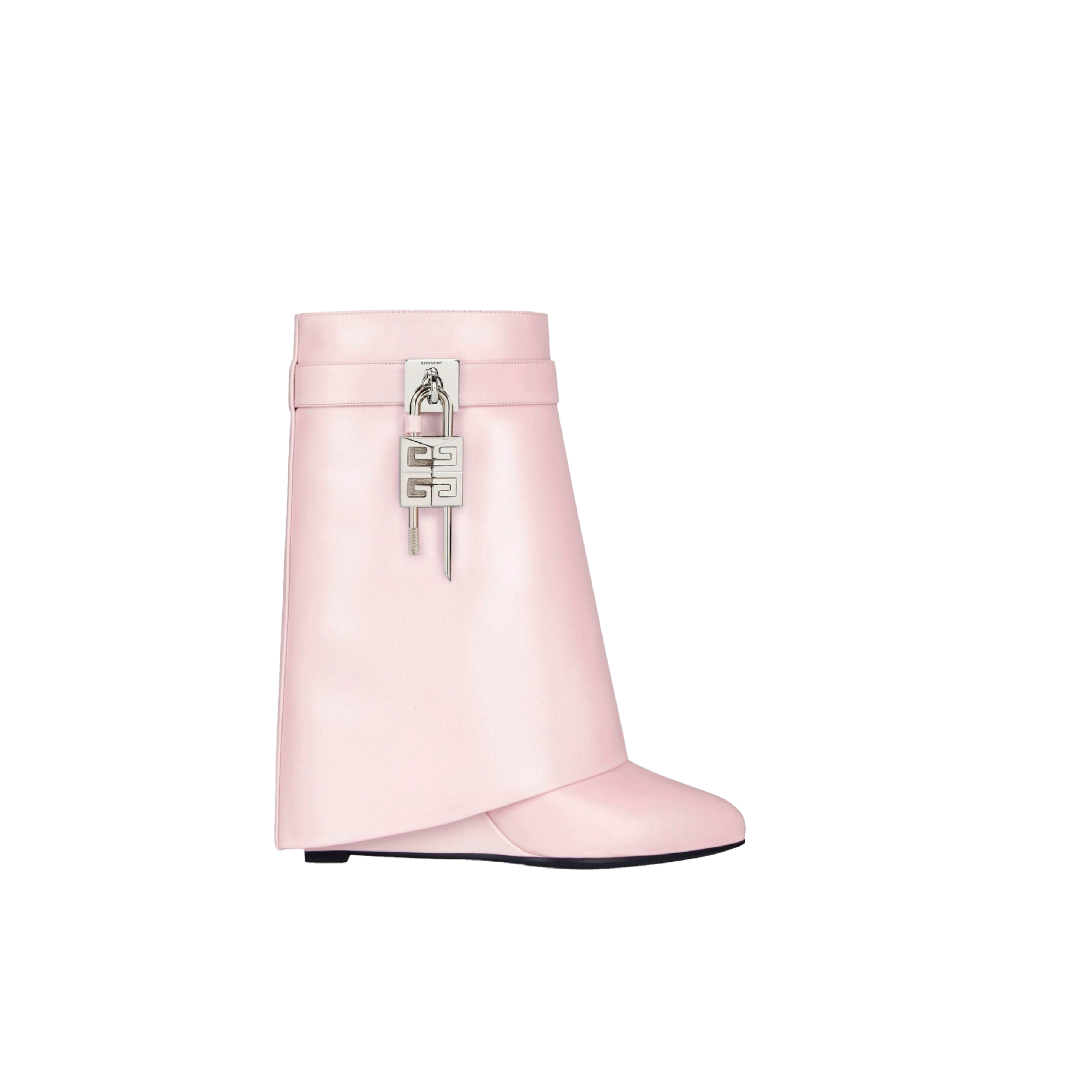 SHARK ANKLE BOOTS LIGHT PINK LEATHER