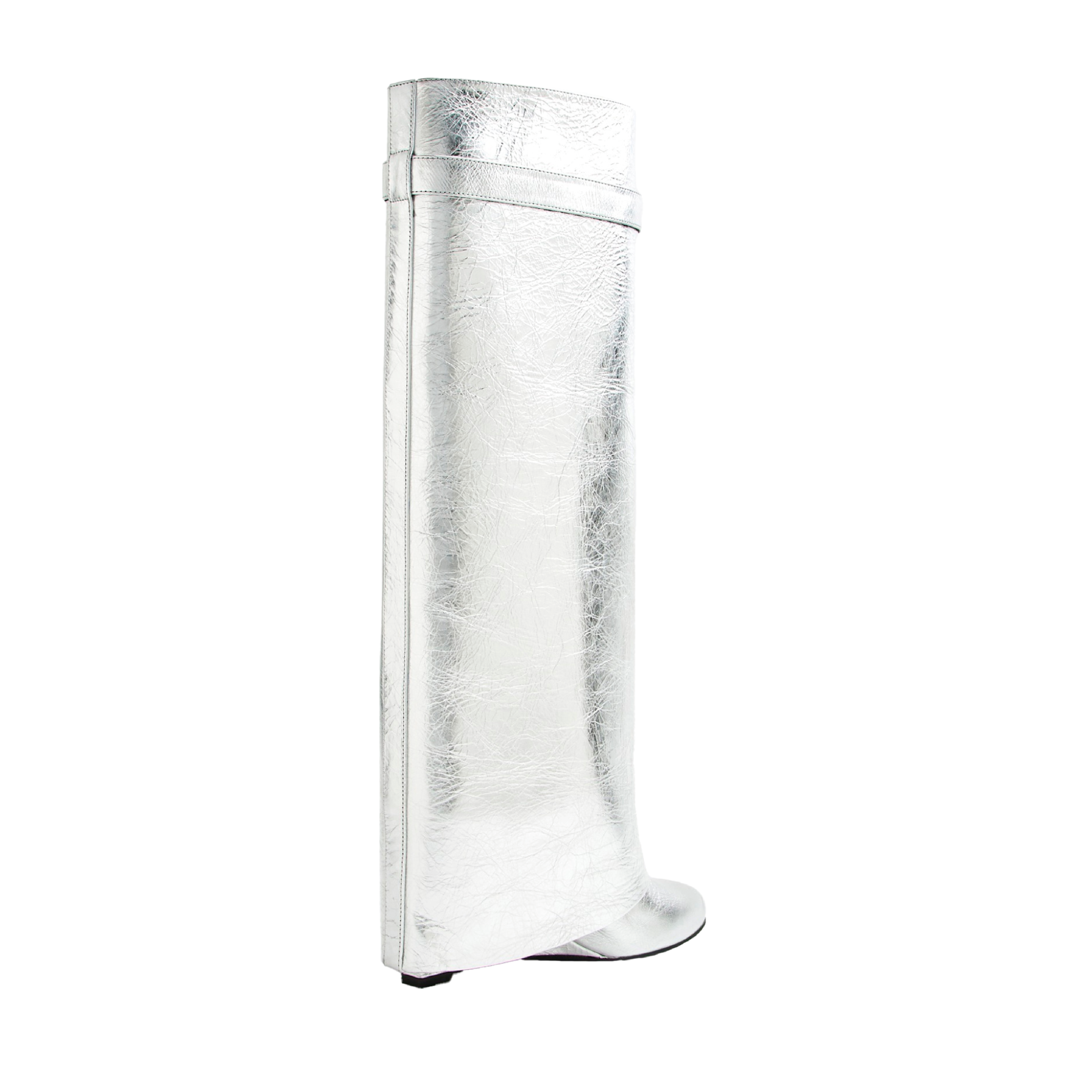 SHARK LOCK BOOTS SILVERY LEATHER