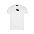 T-SHIRT WHITE LOGO DG GOLD AND SILVER