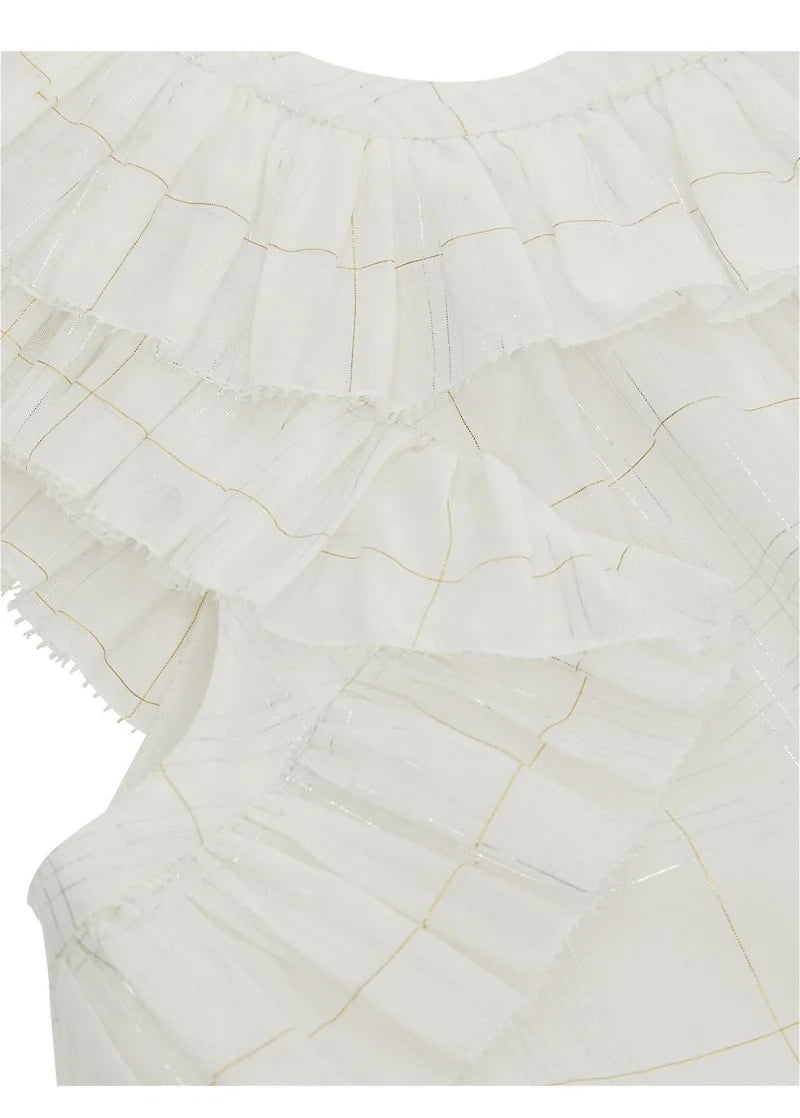 CAMISA WHITE DETAIL METALIC  GIRL